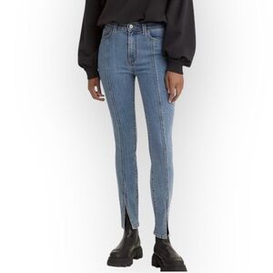 Levi’s 721 High-Rise Skinny Split Hem Jeans Size 29 Medium Wash